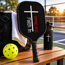 Personalisierter Glaube im christlichen Blutkreuz Pickleball Schläger