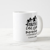 Personalisierter Glaube kann Gebirge bewegen Chris Jumbo-Tasse (Vorderseite Rechts)