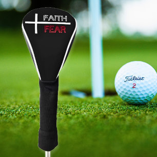 Personalisierter Glaube über Angst Christliches Kr Golf Headcover
