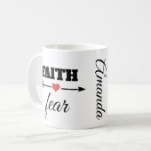 Personalisierter Glaube über den Arsch des Feenrot Kaffeetasse (Vorderseite Links)