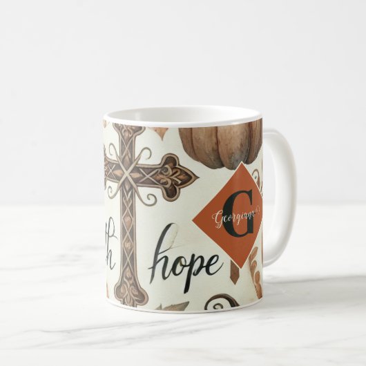 Personalisierter Glaube und Hoffnung Christliches  Kaffeetasse (VorderseiteRechts)