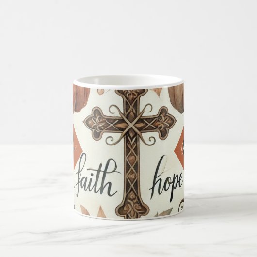 Personalisierter Glaube und Hoffnung Christliches  Kaffeetasse (Mittel)