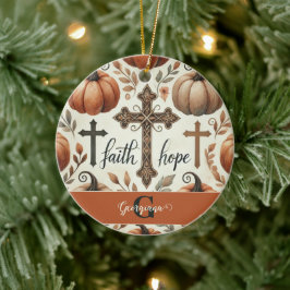 Personalisierter Glaube und Hoffnung Christliches  Keramik Ornament
