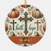 Personalisierter Glaube und Hoffnung Christliches  Keramik Ornament (Vorne)