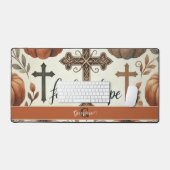 Personalisierter Glaube und Hoffnung Christliches  Schreibtischunterlage (Tastatur & Maus)