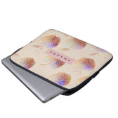 Personalisierter Glitter Apfel Funkel Frucht Paste Laptopschutzhülle (Vorne Knopf)