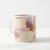 Personalisierter Glitter Apfel Funkel Frucht Paste Zweifarbige Tasse (Vorderseite Links)
