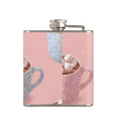 Personalisierter Glitter Hot Cocoa Ästhetischer Pa Flachmann (Rückseite)