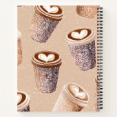 Personalisierter Glitter-Kaffeebecher Latte Art Notizblock (Rückseite)