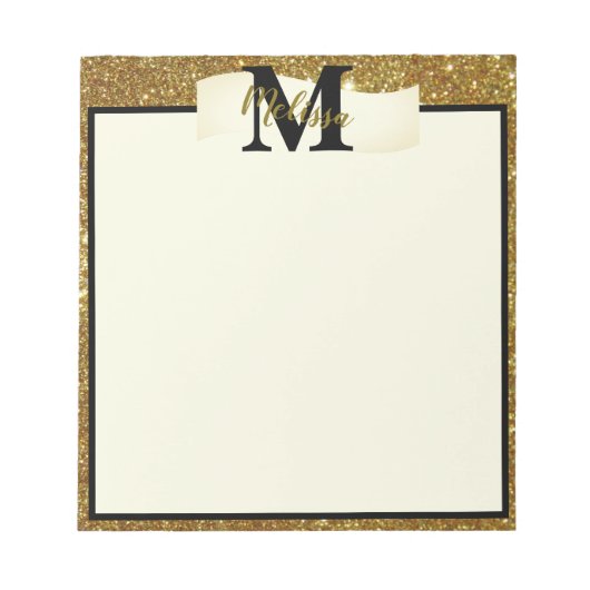 Personalisierter Glitter Notizblock (Vorderseite)