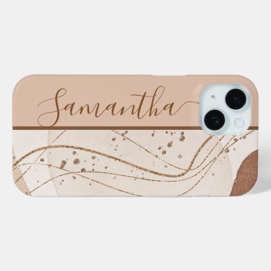 Personalisierter Glitzer Abstrakt Case-Mate iPhone Hülle (Rückseite (Horizontal))