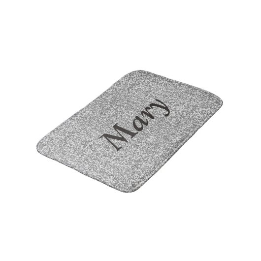 Personalisierter Glitzer Bath Mat Badematte (Schrägansicht)