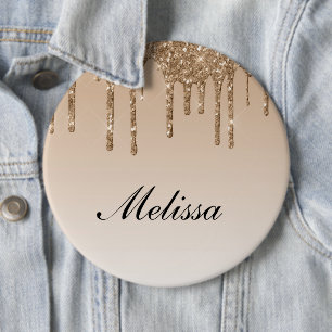 personalisierter Glitzer  Button