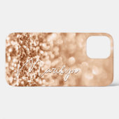 Personalisierter Glitzer Case-Mate iPhone Hülle (Rückseite (Horizontal))