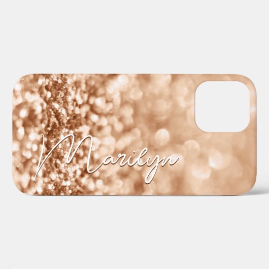 Personalisierter Glitzer Case-Mate iPhone Hülle (Rückseite (Horizontal))