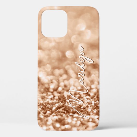 Personalisierter Glitzer Case-Mate iPhone Hülle (Rückseite)