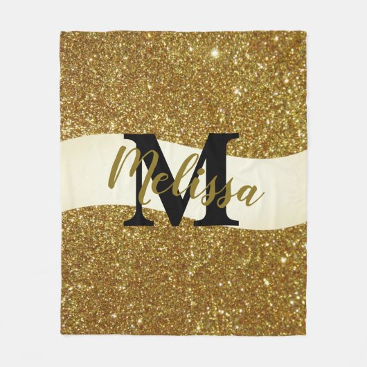 Personalisierter Glitzer Fleecedecke (Vorderseite)