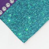 Personalisierter Glitzer Fleecedecke (Ecke)