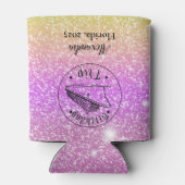 Personalisierter Glitzer Geburtstagsreise Kreuzfah Dosenkühler (Rückseite)