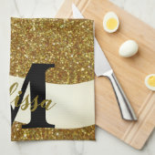 Personalisierter Glitzer Geschirrtuch (Viertel Falte)