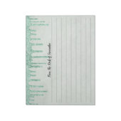Personalisierter Glitzer Girly Trendy Notizblock (Rotiert)