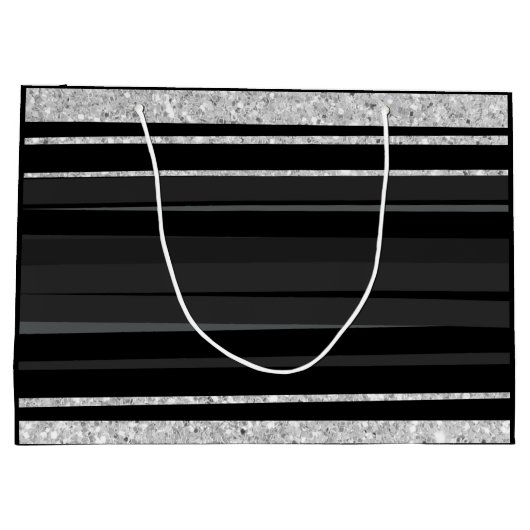 Personalisierter Glitzer Große Geschenktüte (Rückseite)