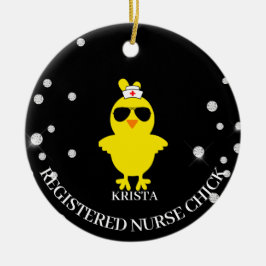 Personalisierter Glitzer Keramik Ornament