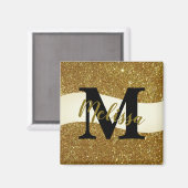 Personalisierter Glitzer Magnet (Vorderseite/Rückseite)