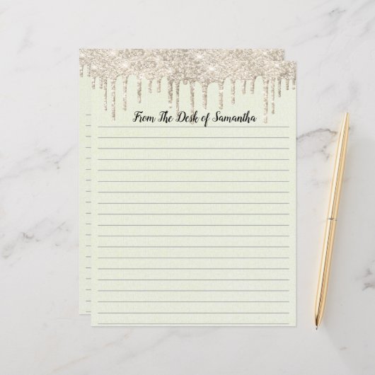 Personalisierter Glitzer mit festem Verlaufsband (Vorderseite/Rückseite Beispiel)