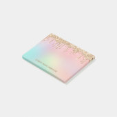 Personalisierter Glitzer nach dem Herunterfahren Post-it Klebezettel (angewinkelt)