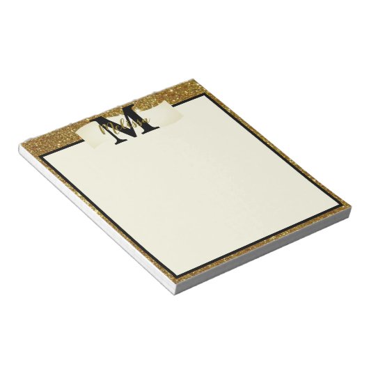 Personalisierter Glitzer Notizblock (angewinkelt)