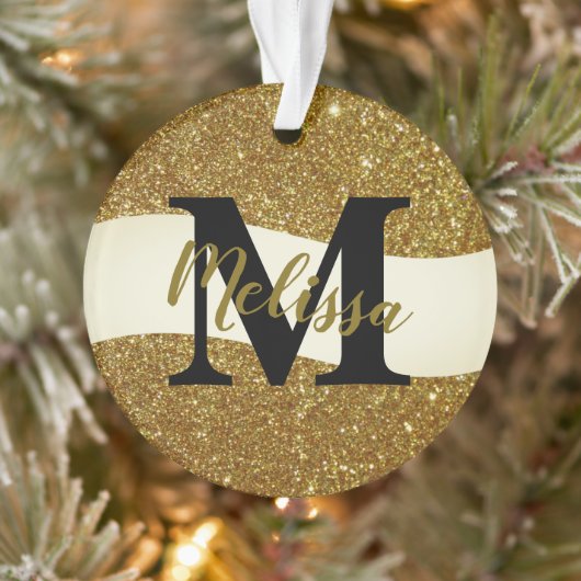 Personalisierter Glitzer Ornament (Baum)
