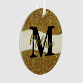 Personalisierter Glitzer Ornament (Vorderseite)