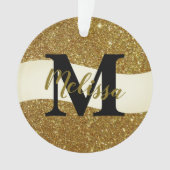 Personalisierter Glitzer Ornament (Vorderseite)