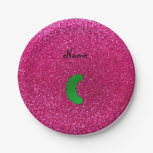Personalisierter Glitzer Pappteller (Vorderseite)