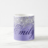 Personalisierter Glitzer Periwinkle Foil Kaffeetasse (Mittel)