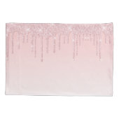 Personalisierter Glitzer Rosa Aquamariner Schmette Kissenbezug (Rückseite)