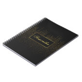 Personalisierter Glitzer-Spiral Notizblock (Linke Seite)