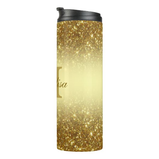 personalisierter Glitzer Thermosbecher (Nach rechts gedreht)