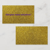Personalisierter Glitzer Visitenkarte (Vorne/Hinten)