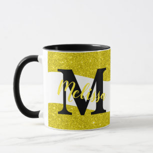 Personalisierter Glitzerbecher Tasse