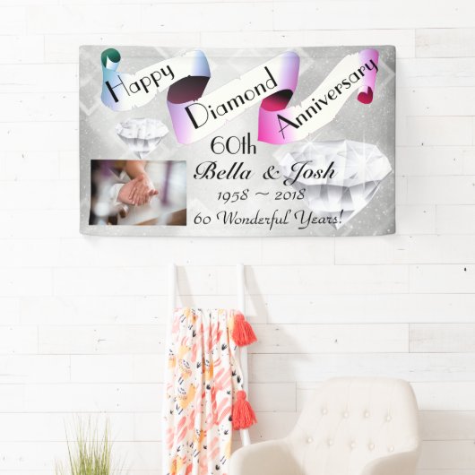 Personalisierter glücklicher 60. banner (Insitu)