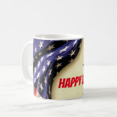 Personalisierter glücklicher Arbeitstag | Flaggens Kaffeetasse (Vorderseite Links)