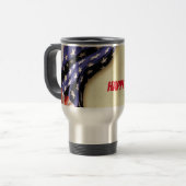 Personalisierter glücklicher Arbeitstag | Flaggens Reisebecher (Vorderseite Links)