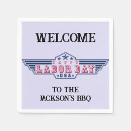 Personalisierter glücklicher Arbeitstag Serviette