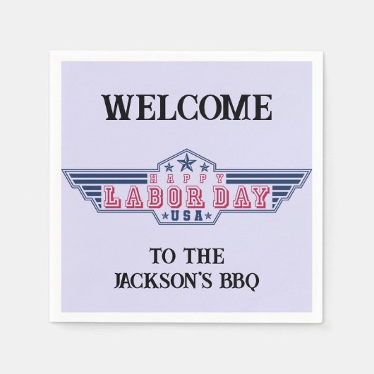 Personalisierter glücklicher Arbeitstag Serviette (Vorderseite)