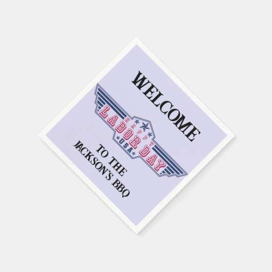 Personalisierter glücklicher Arbeitstag Serviette (Ecke)