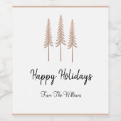 Personalisierter glücklicher Feiertag - Frohe Weih Weinetikett (Einzelnes Label)