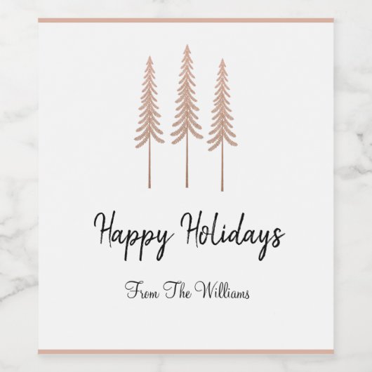 Personalisierter glücklicher Feiertag - Frohe Weih Weinetikett (Einzelnes Label)