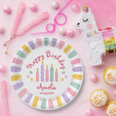 Personalisierter Glücklicher Geburtstag Papier-Tel Pappteller (Party)